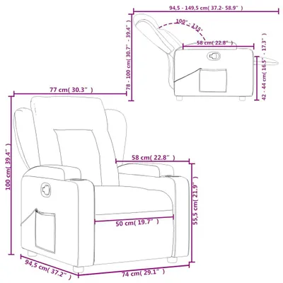 Produktbild von vidaXL Relaxsessel Dunkelbraun Stoff