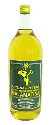 Immagine prodotto di Retsina Malamatina vino bianco secco, leggermente resinoso dalla Grecia 2000ml
