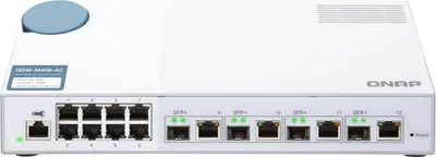 Produktbild von QNAP QSW-M408-4C - Switch - managed - 8 x 10/100/1000 + 4 x C 10 G-Bit SFP+ - Desktop