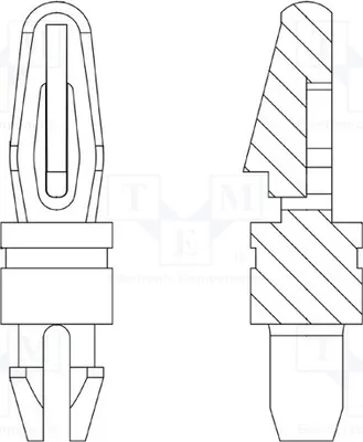 Produktbild von 10x t 66 L: 4,8mm UL94V-2 8G810V40908 Kuntoff-Montagestifte Farbe: natürlich