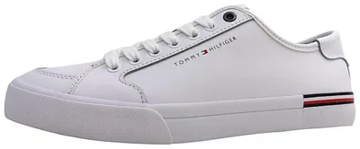 Image de Chaussures pour hommes Tommy Hilfiger Core Corporate Vulc, lacets, blanc, chaussures de loisirs