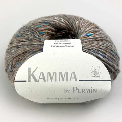 Zdjęcie produktu dla Kamma by Permin – elegancka przędza z wełny, alpaki, jedwabiu i efektem tweedu (18 beżowy)