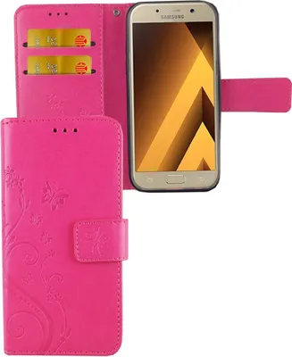 Produktbild von Schutz Hülle Blumen für Handy Samsung Galaxy A3 2017 Pink