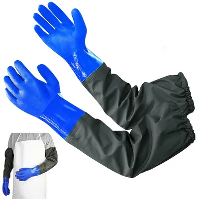 Image de Gants de jardin imperméables, en caoutchouc, avec doublure en tissu