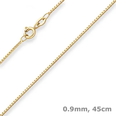 0-9mm-Veneziakette-aus-333-Gelbgold-45cm