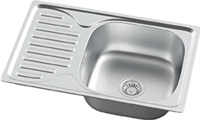 Produktbild von Granitan | Stahlspüle - Spülbecken 1-Kammer - 66x42x16 cm - Rechteckig - Silber - Küchenspüle