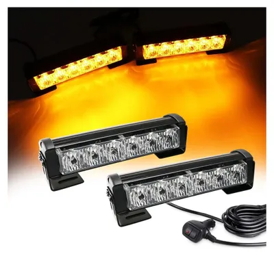 Produktbild von Set, 2 Stück à 17 cm, LED-Warnbalken mit Blitzfunktion für Pannenhilfe-/Abschleppplattform, 12–24 V, 14 Modi