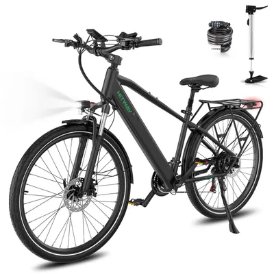 Produktbild von HITWAY 27,5 Zoll E Bike,21-Gang E-Fahrrad ,MTB Citybike, 36V 12,8Ah Akku, 50-80KM, 250W Motor & 25km/h, APP,NFC, Pedelec Elektrofahrräder