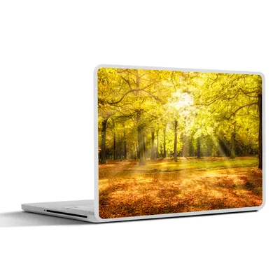 Produktbild von MuchoWow® Laptop Aufkleber Sticker Cover Baum - Natur - Sonne - Landschaft - Wald 31x22.5 cm - Laptop-Deko
