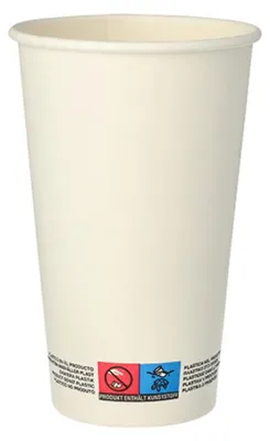 Produktbild von Trinkbecher, Pappe "To Go" 0,4 l Ø 9 cm · 13,9 cm weiss