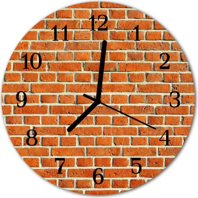 Produktbild von Glasuhr Wanduhr Küchenuhr Echt-Glas 30fi cm Backstein rot