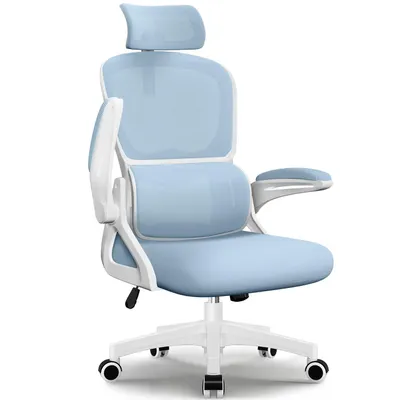 Produktbild von Hiazurm Bürostuhl, Schreibtischstuhl, bürostuhl ergonomisch mit Verstellbaren Armlehnen, höhenverstellbar,S-förmige Lendenstütze,Chefsessel 150kg