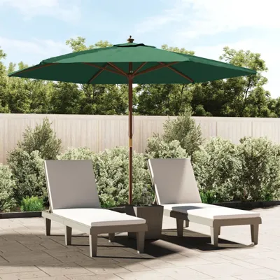 Produktbild von Maison Exclusive - Sonnenschirm mit Holzmast Grün 299x240 cm