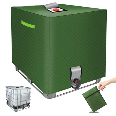 Obrázok produktu pre IBC nádrž, kryt 1000L, vodotesná ochranná plachta so suchým zipsom, zelená