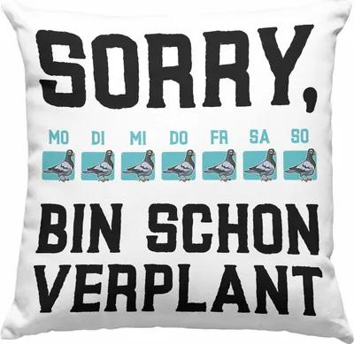 Produktbild von Trendation - Taubenzüchter Geschenkidee Deko-Kissen mit Füllung 40x40 mit Spruch Taubenbesitzer Geschenk Taubenliebhaber (Grün)