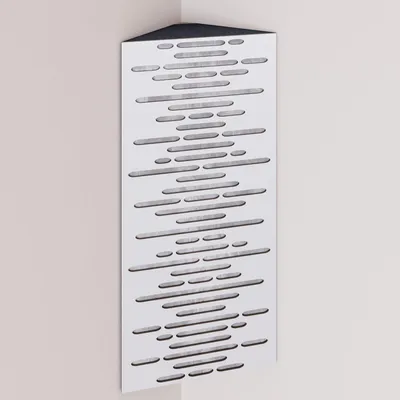 Produktbild von 6er-Set Eck-Bassfallen WAVE Samt 50x23x10 cm, Weiß/Weiß