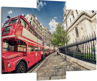 Produktbild von Bild auf Leinwand - Leinwandbild - Architektur London Stadt - 130x100cm - Wand Bild - Wanddeko - Leinwanddruck - Bilder - Kunstdruck - Wanddekoration - Leinwand bilder - Wandkunst - CB130x100-2405