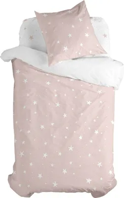 Produktbild von Little star Bettbezug set 2 teiliges Rosa 135 x 200 cm 100% Baumwolle Hergestellt in Europa