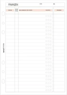 Produktbild von Ersatzeinlage Maxi A5 149x210mm Finanzen 50 Blatt