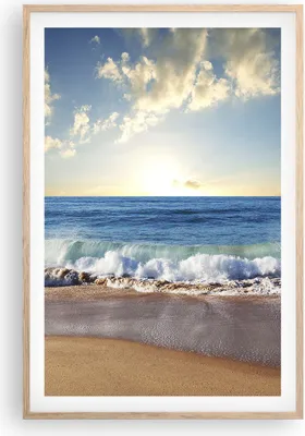 Produktbild von Gerahmtes Poster - Rahmen in heller Eiche - Meer Ufer Wasser - 61x91,5 cm - Wand Bild - Wanddeko - Wandbilder - Kunstposter - Wandposter - Bilderrahmen - Bilder - Kunstdruck - Wandbild P2NPA61x91-3551