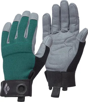 Crag Gloves von Black Diamond in grün und grau; geeignet für Outdoor-Aktivitäten.