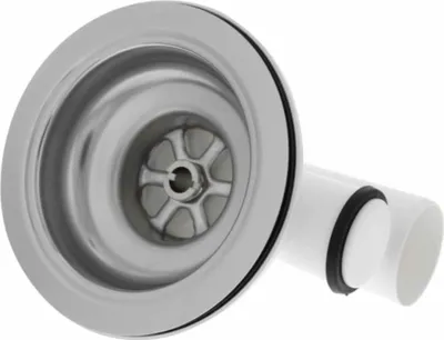 Produktbild von Blanco Ablaufventil komplett 3,5" manuell EB, Überlauf, weiß