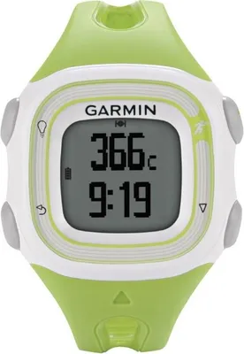 Produktbild von Garmin Forerunner 10, Grün, Weiß, Wasserfest, 50 m, 55 x 32 Pixel, 19,6 x 20,6 mm (0.77 x 0.81 Zoll), Lithium-Ion (Li-Ion)