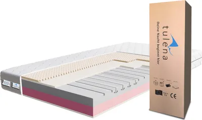 Obrázek produktu pro Matrace TULENA 90 x 190 cm Komfortní pěna středně měkký/střední H2 / H3 Comfort Plus 20 cm Oboustranná matrace Antibakteriální potah se zipem