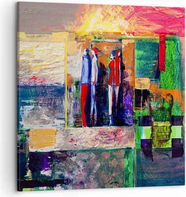 Produktbild von Bild auf Leinwand - Leinwandbild - Abstraktion modern - 50x50cm - Wand Bild - Wanddeko - Wandbilder - Leinwanddruck - Bilder - Kunstdruck - Wanddekoration - Leinwand bilder - Wandkunst - AC50x50-3670
