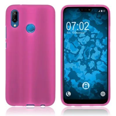 Produktbild von PhoneNatic Case kompatibel mit Huawei P20 Lite - pink Silikon Hülle matt Cover