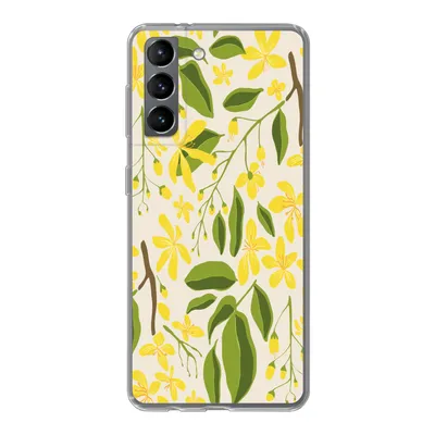 Produktbild von MuchoWow® Handyhülle Schutzhülle Hülle für Samsung Galaxy S21 Blume - Gelb - Muster Silikon Softcase Handy Hülle - Softcase