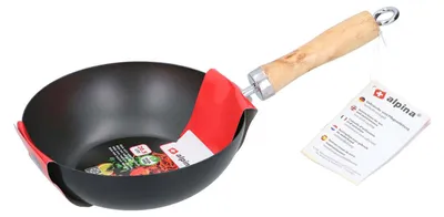 Image de alpina wok pan - sans  - Ø 20 CM - antiadhésif - céramique/ halogène/ gaz/ électrique