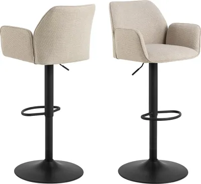 Image de Glenda tabouret de bar beige.