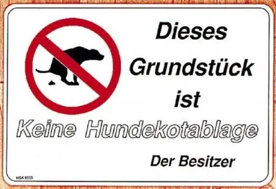 Produktbild von Hinweisschild - Dieses Grundstück ist keine Hundekotablage - 308555 - 30cm x 20 cm