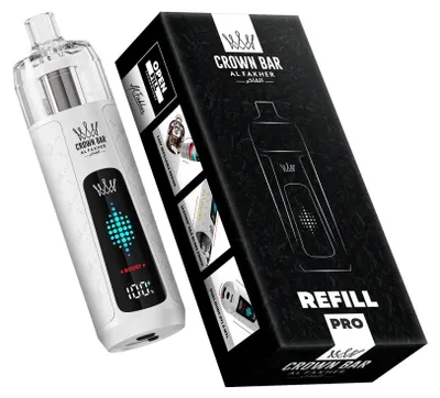 Produktbild von Al Fakher Crown Bar Refill Pro Akkuträger – wiederaufladbares Pod-System, 1000 mAh, 16 ml Refill Tank, USB-C, DTL & MTL