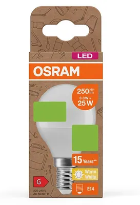 Productafbeelding van Osram LED Tropfen 3,3W = 25W E14 matt 250lm warmweiß 2700K