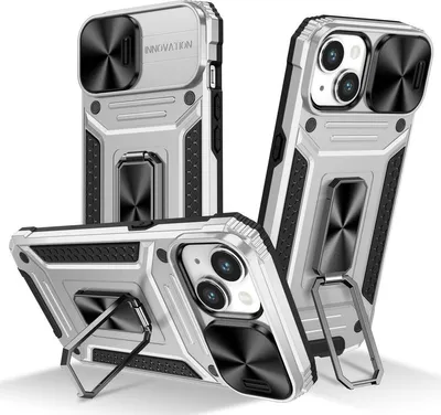 Produktbild von König Design Hülle kompatibel mit Apple iPhone 15 Kunststoff Soft Handyhülle - Handy Case Silber