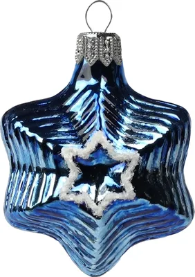 Produktbild von Weihnachtsschmuck Glas blauen Stern