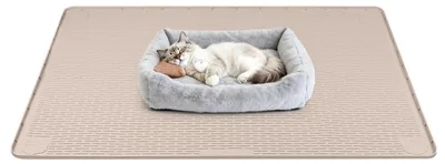Image de Gamelle pour chat en silicone, lavable, avec bord surélevé