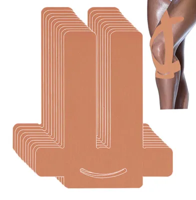 Productafbeelding van Kinesiotape, voorgesneden voor de knie, 10 stuks, huidskleur, waterbestendig, katoen