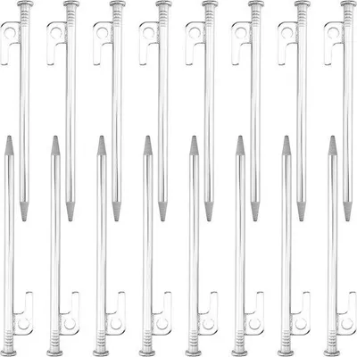 Produktbild von Famanu Zeltheringe 20cm - Set mit 16 stabilen Camping- und Outdoor-Zeltheringen aus hochfestem Stahl