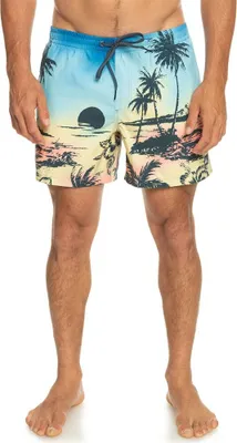 Image de Quiksilver Everyday Paradise, short de bain, 15 pouces, couleur bleu, taille S, pour homme