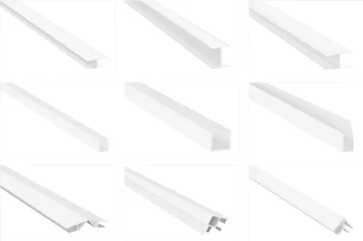 Produktbild von HEXIM Einfassprofile für Verkleidungspaneele - H-/ U-/ & Winkelprofile, PVC Kunststoff - (U-Profil HJ 254, 19x35 mm) Winkel Aufnahmeprofil Abdeckprofil