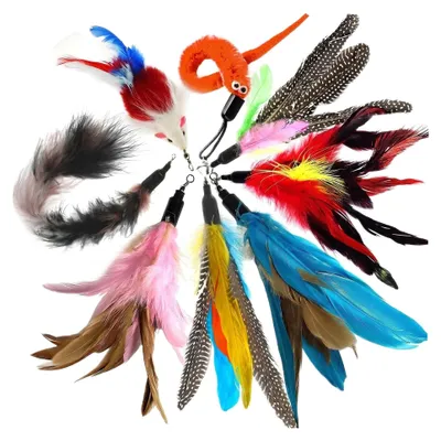 Image de Set de jouets pour chats de 8 - Canne à pêche interactive