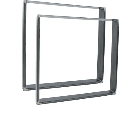 Produktbild von Natural Goods Berlin Möbelkufen RECHTECK, Tischkufen, Tischbeine, Tischgestell, Esstisch, Bank, Couchtisch, Industrial, B70xH72 cm, 2 Stück