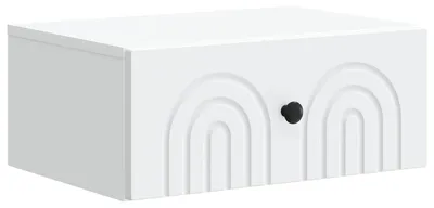 Image de Cabinet de chevet mural avec tiroir Blanc 49 x 34,5 x 20 cm