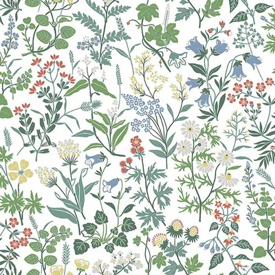 Immagine prodotto di Carta da parati Borastapeter con fiori blu e verdi - 660020 - 53 cm x 10,05 m
