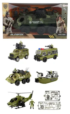 Image de ALFAFOX Véhicule militaire mt acc+play figure 6ass