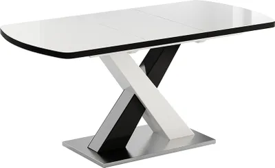 Obrázok produktu pre Jedálenský stôl Vicco Chinto Čierna/biela 120 x 80 cm Rozšíriteľný, Model 51275
