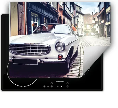 Produktbild von DarHaus Herdabdeckplatte 70x52 cm Anti Rutsch Matte Aufrollbar, Auto - Stadt